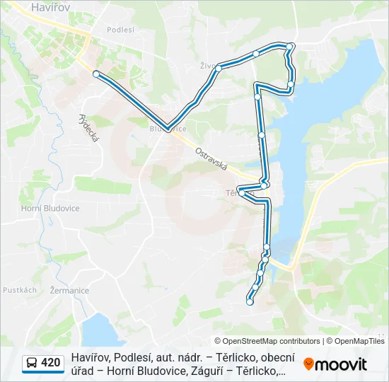 Автобус 420: карта маршрута