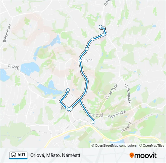 501 Bus Line Map