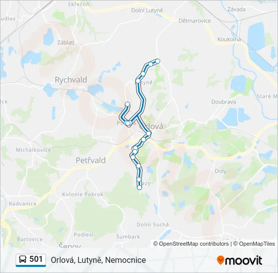 501 Bus Line Map