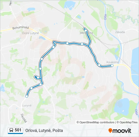 501 Bus Line Map