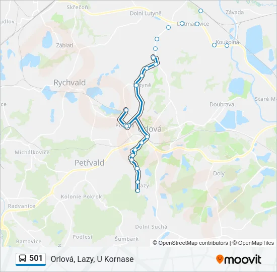 501 Bus Line Map