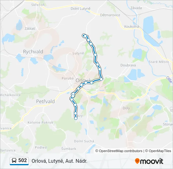 502 Bus Line Map