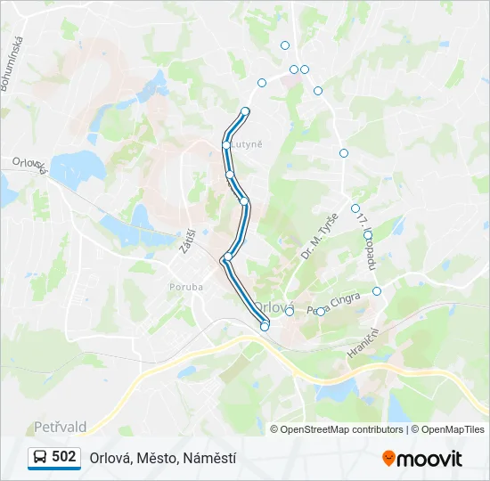 502 Bus Line Map