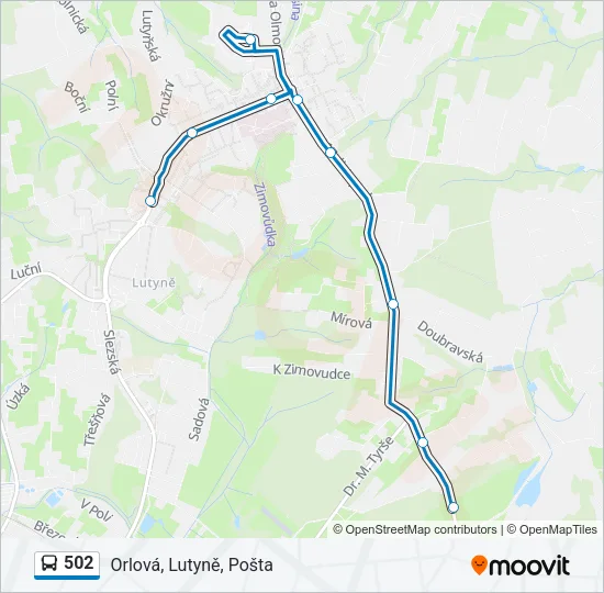 502 Bus Line Map