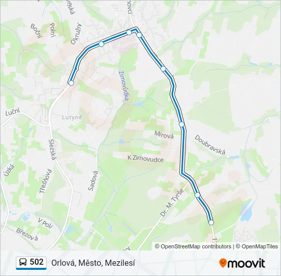 502 Bus Line Map