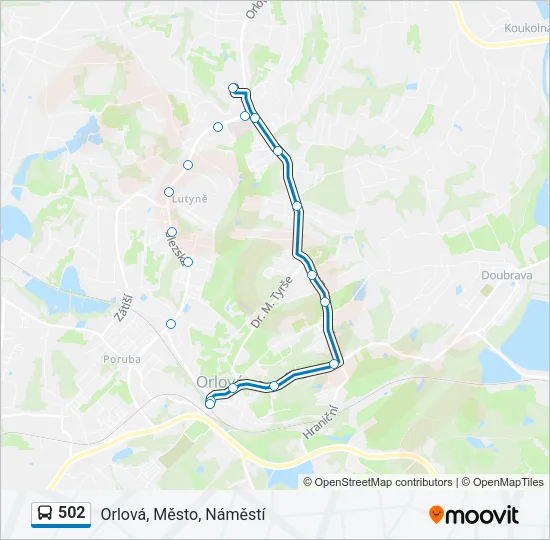 502 Bus Line Map