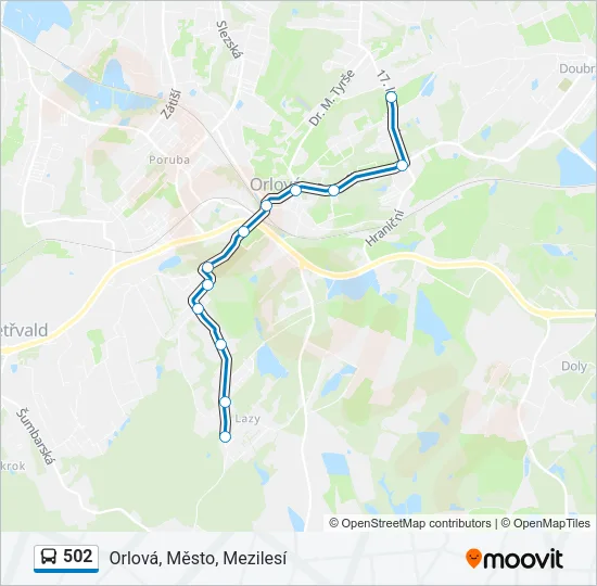 502 Bus Line Map