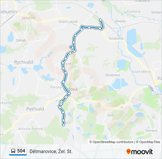 504 Bus Line Map