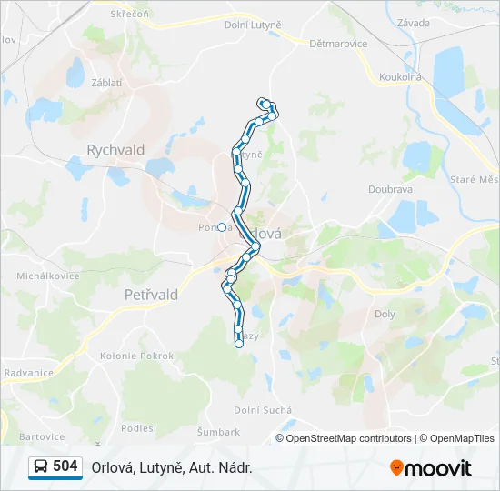 504 Bus Line Map