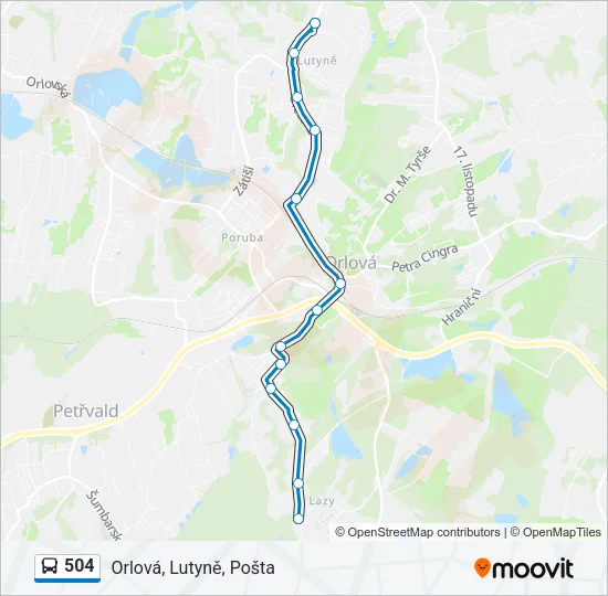 504 Bus Line Map