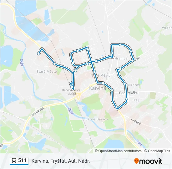 511 Bus Line Map