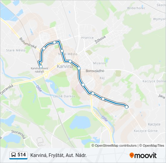 Автобус 514: карта маршрута