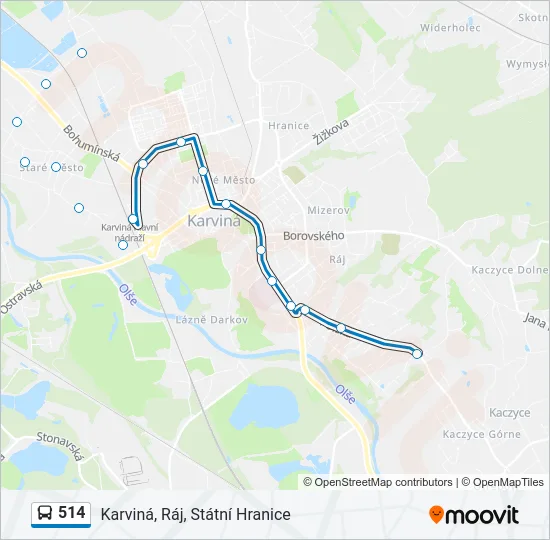 514 Bus Line Map
