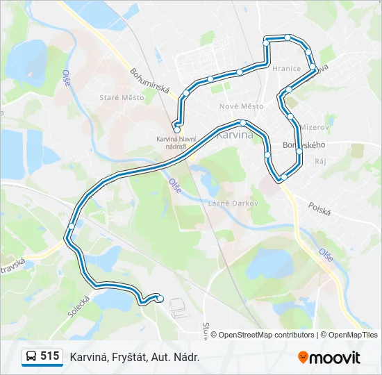 515 Bus Line Map
