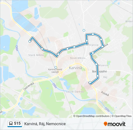 515 Bus Line Map