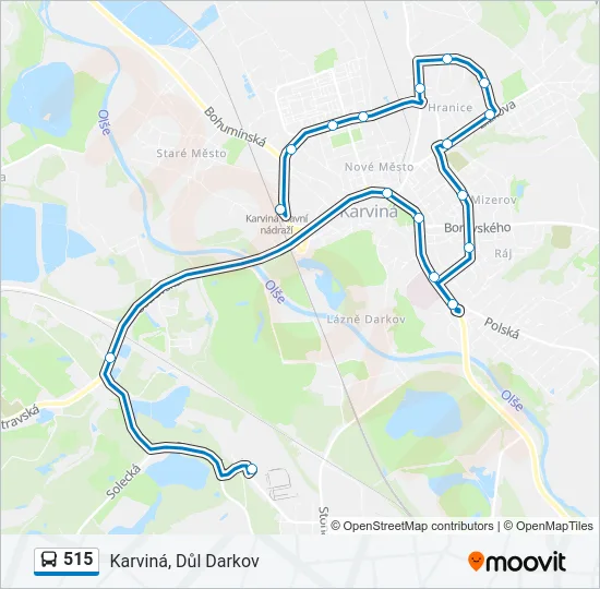 515 Bus Line Map