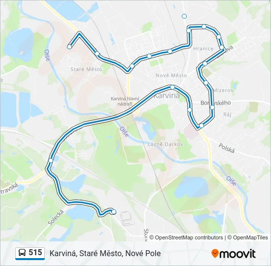 515 Bus Line Map