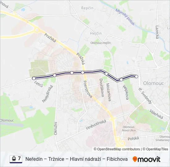 7 Light Rail Line Map