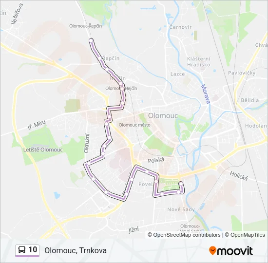 10 Bus Line Map