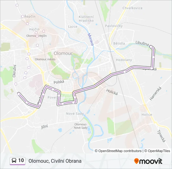 10 Bus Line Map