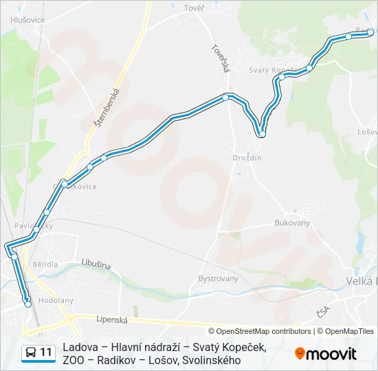 11 Bus Line Map