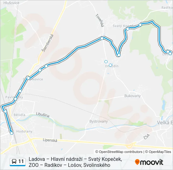 11 Bus Line Map