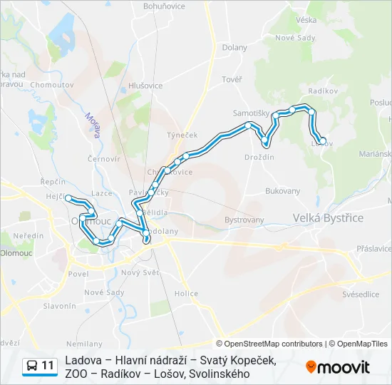 11 Bus Line Map