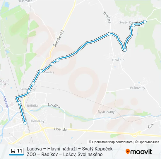 11 Bus Line Map