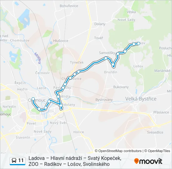 11 Bus Line Map