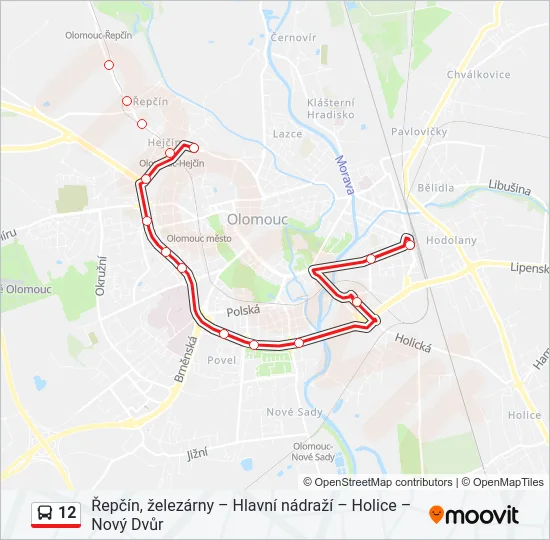 12 Bus Line Map