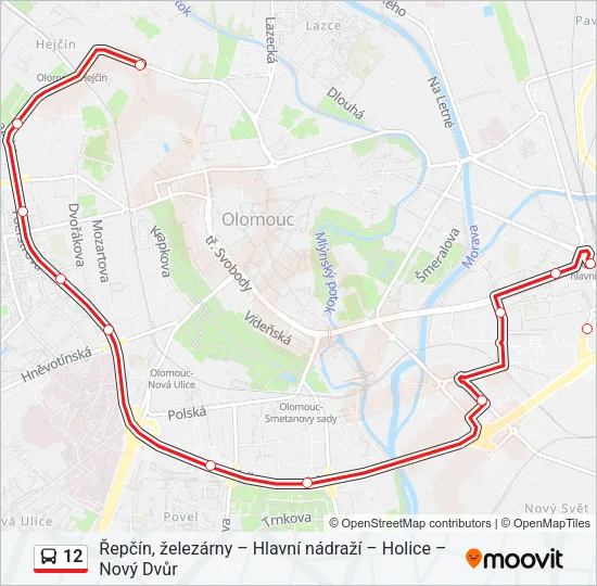 12 Bus Line Map