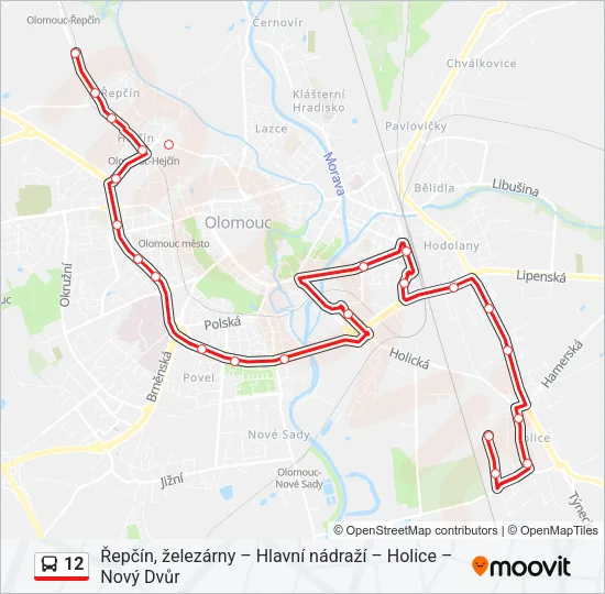 12 Bus Line Map