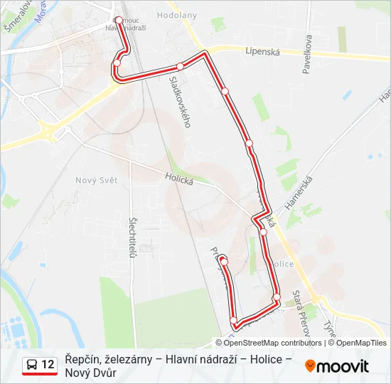 12 Bus Line Map