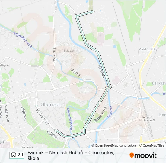 20 Bus Line Map