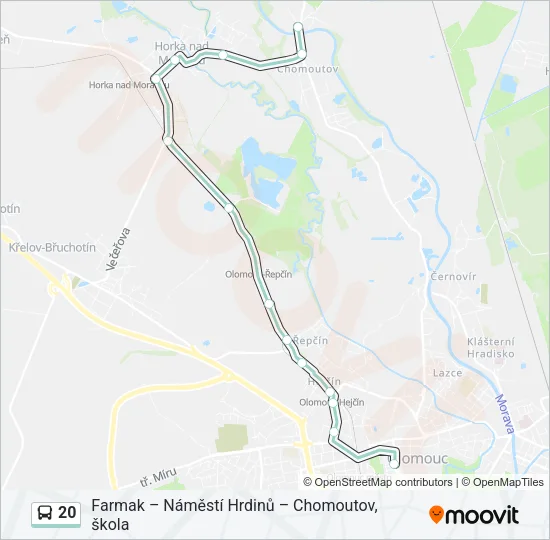 20 Bus Line Map