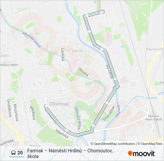 20 Bus Line Map