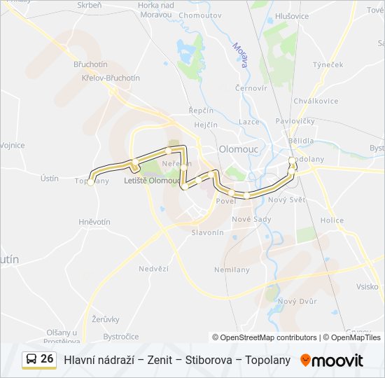 Автобус 26: карта маршрута