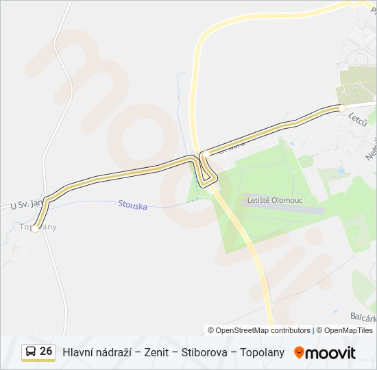 Автобус 26: карта маршрута