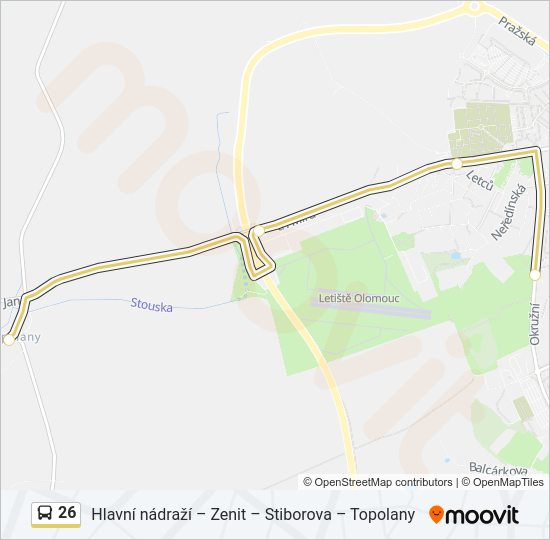 Автобус 26: карта маршрута