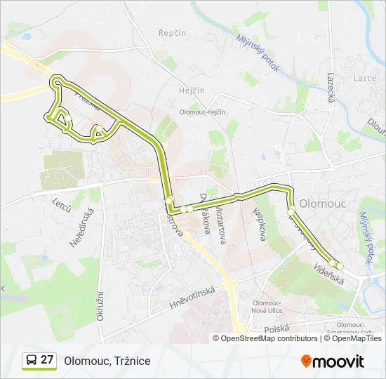 27 Bus Line Map