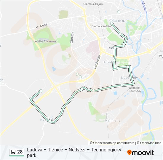 Автобус 28: карта маршрута