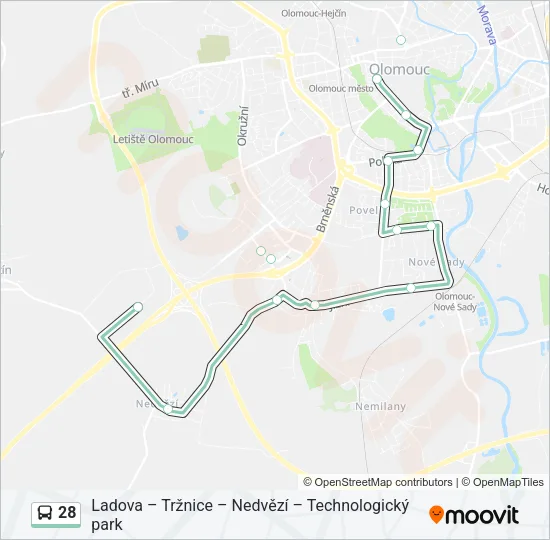 28 Bus Line Map