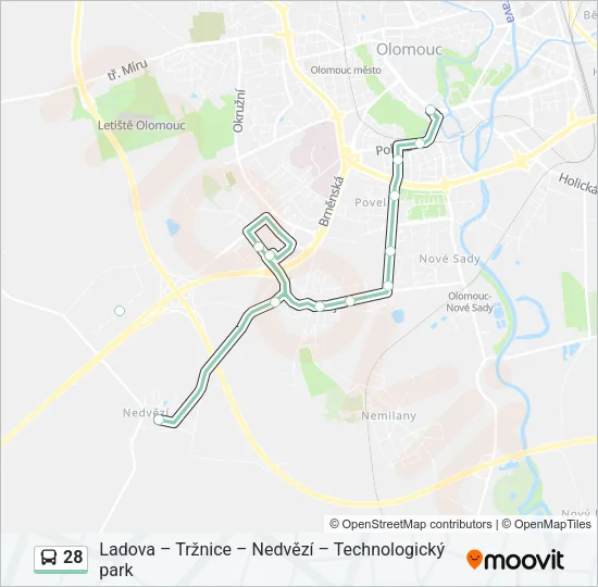 28 Bus Line Map