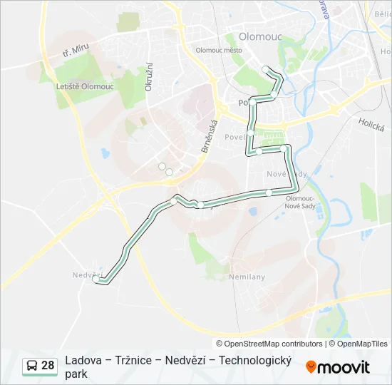 28 Bus Line Map