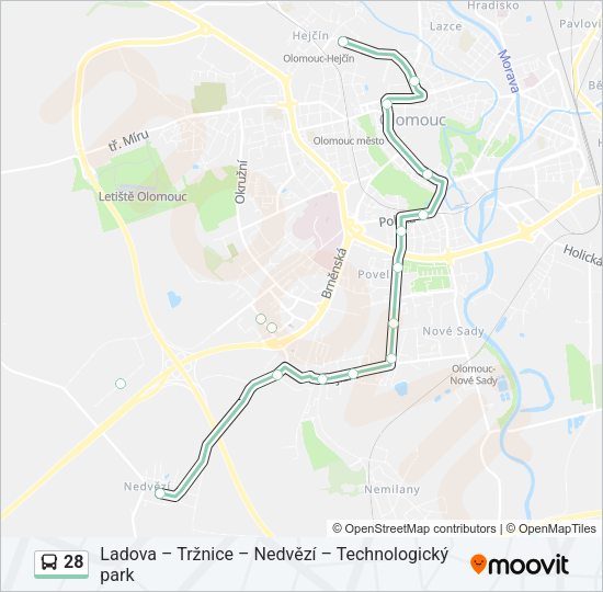 Автобус 28: карта маршрута