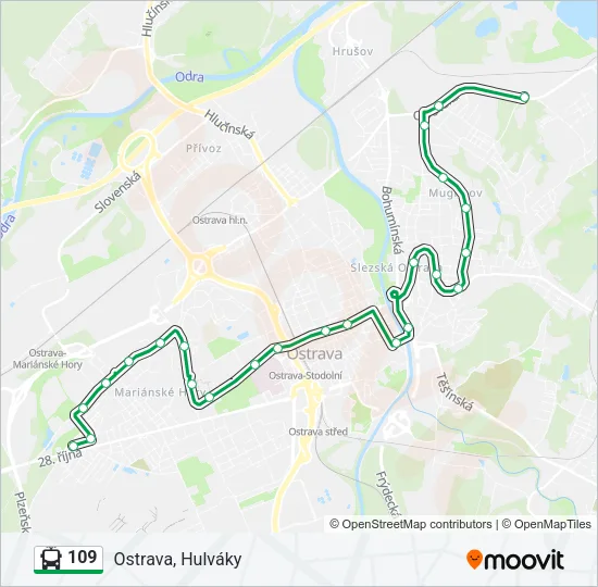 109 Trolleybus Line Map