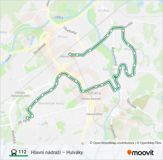 112 Trolleybus Line Map