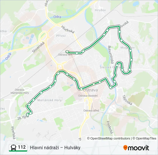 112 Trolleybus Line Map