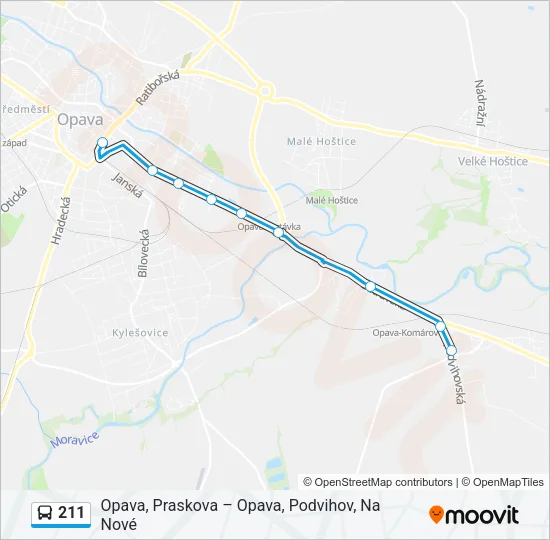 Автобус 211: карта маршрута