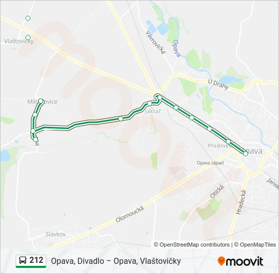 212 Bus Line Map